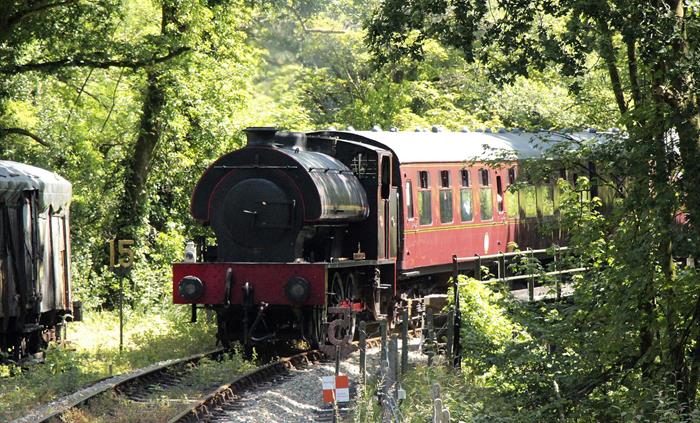 Welsh Guardsman crosses bridge 9 at Llwyfan Cerrig